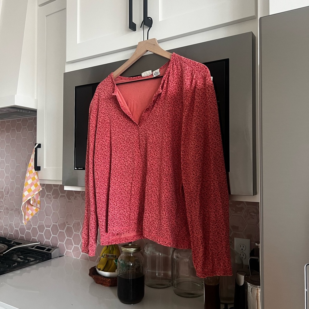 Vintage Floral Henley